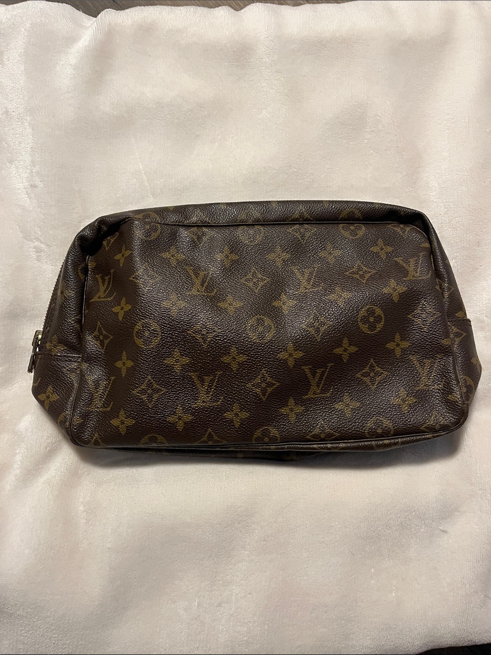 Louis Vuitton Monogram Canvas Toiletry Bag in Brown and Gold